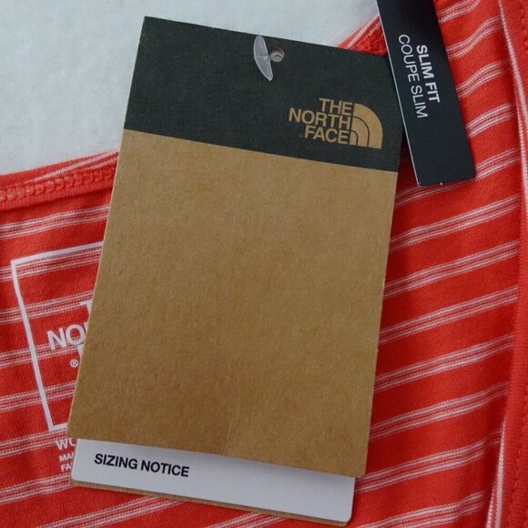 The North Face Tank Top Women's Plus Size 3X Orange Stripe Slim Fit - Picture 7 of 11